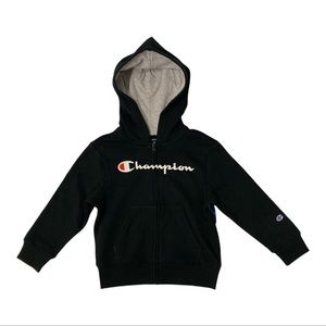 Champion Boys Full Zip Log Hoodie